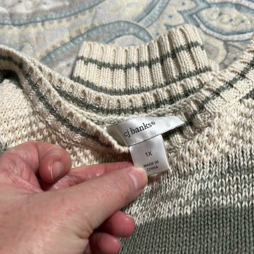 CJ Banks stripe sweater